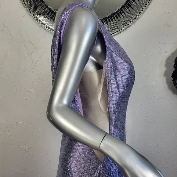 NWT~$530~JOVANI~18/20~LAVENDER MAXI MERMAID ONE SHOULDER PROM EVENING DRESS